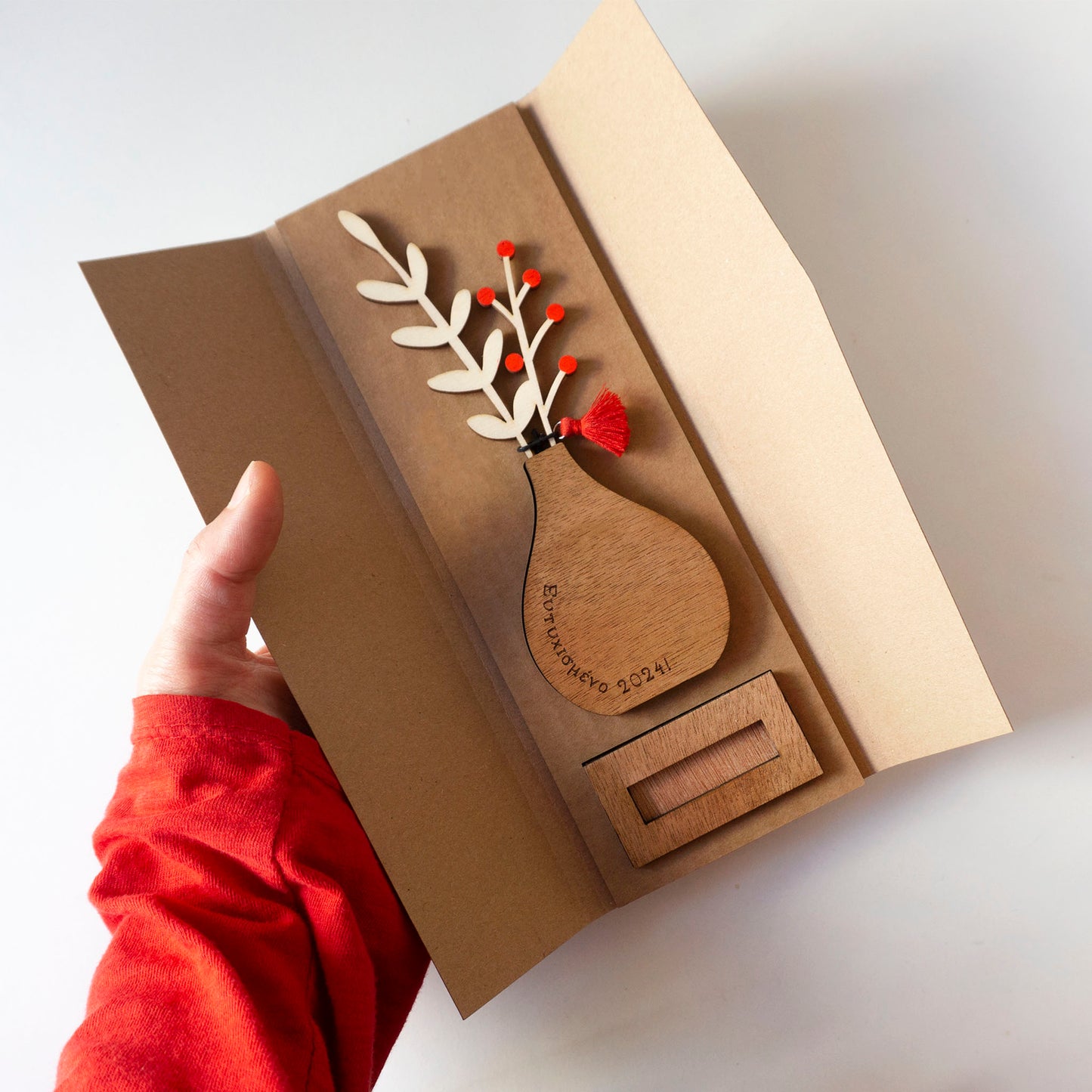 Wooden lucky charm 2026 with dedication