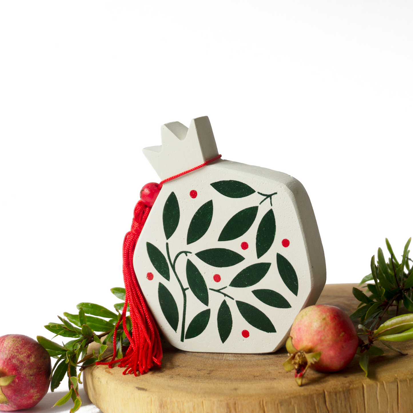 Ζωγραφισμένο ρόδι με φύλλα, 2026