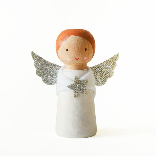 Ξύλινος άγγελος - Peg doll