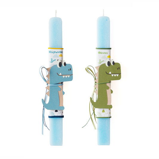 easter candle dinosaur