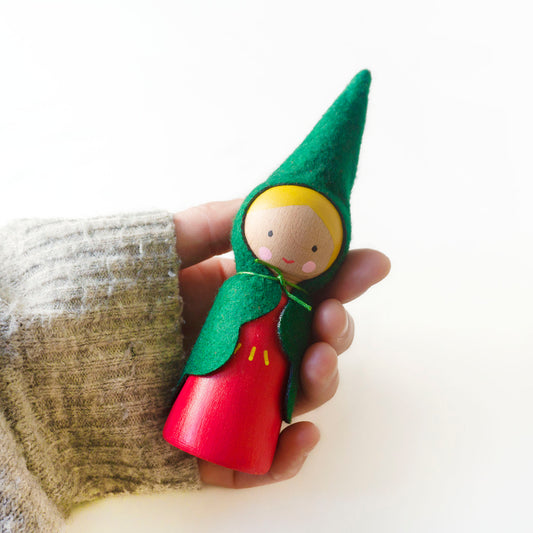 elf peg doll christmas