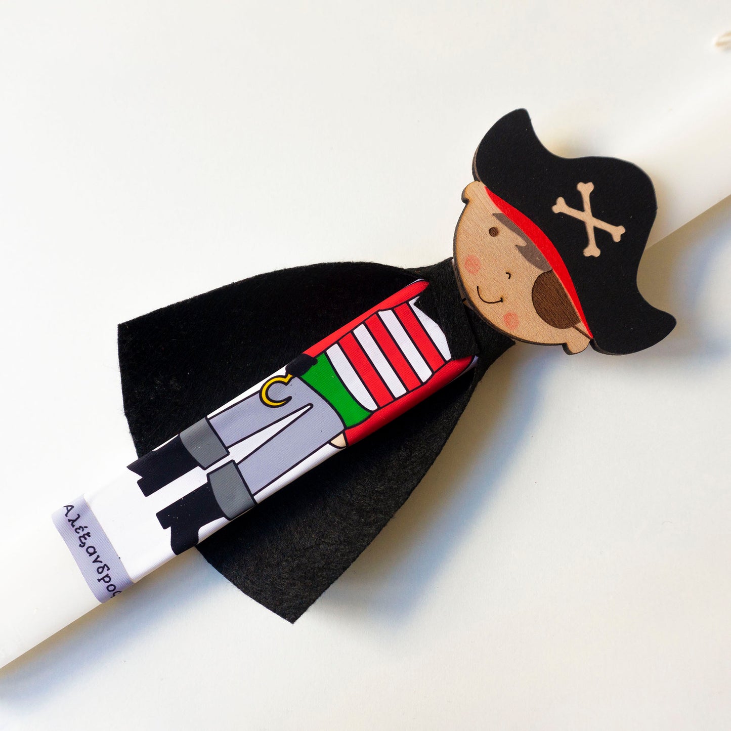 Pirate easter candle