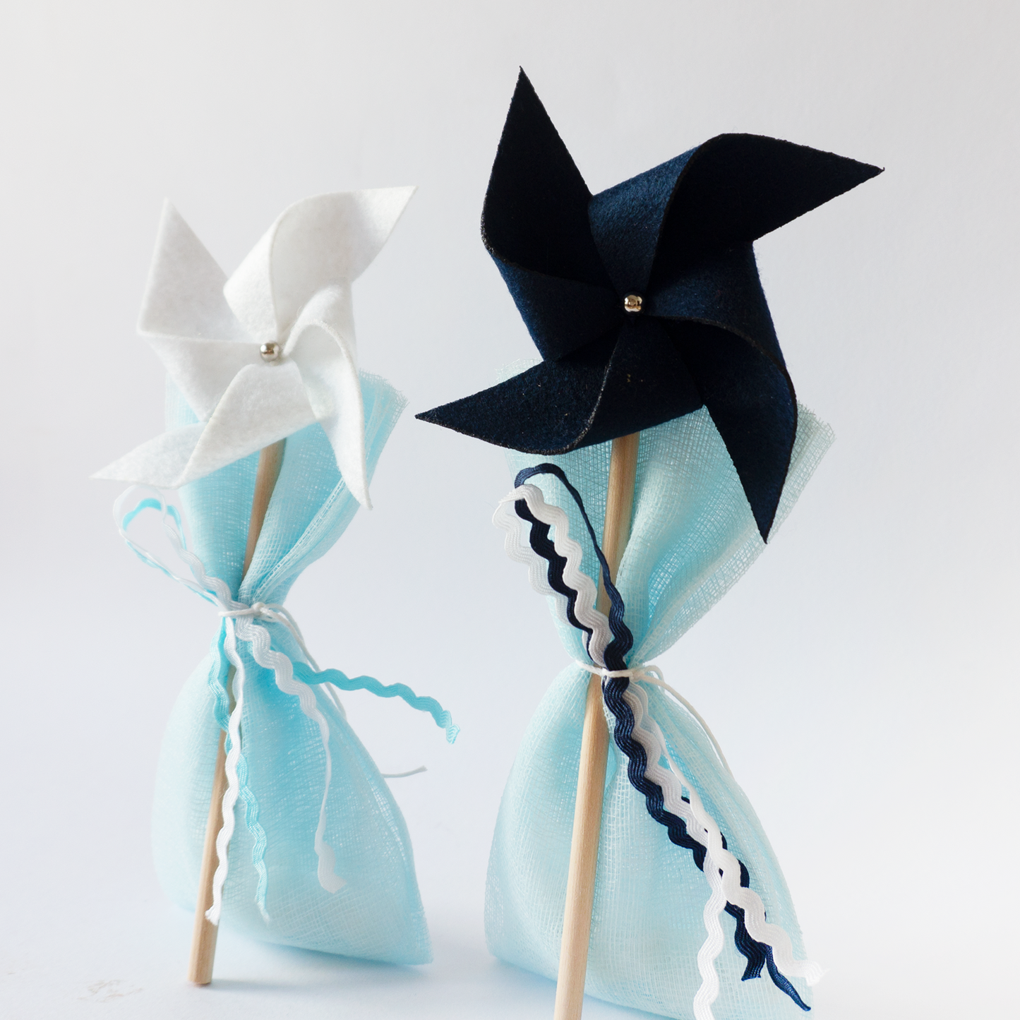 pinwheel baptism favor for boy
