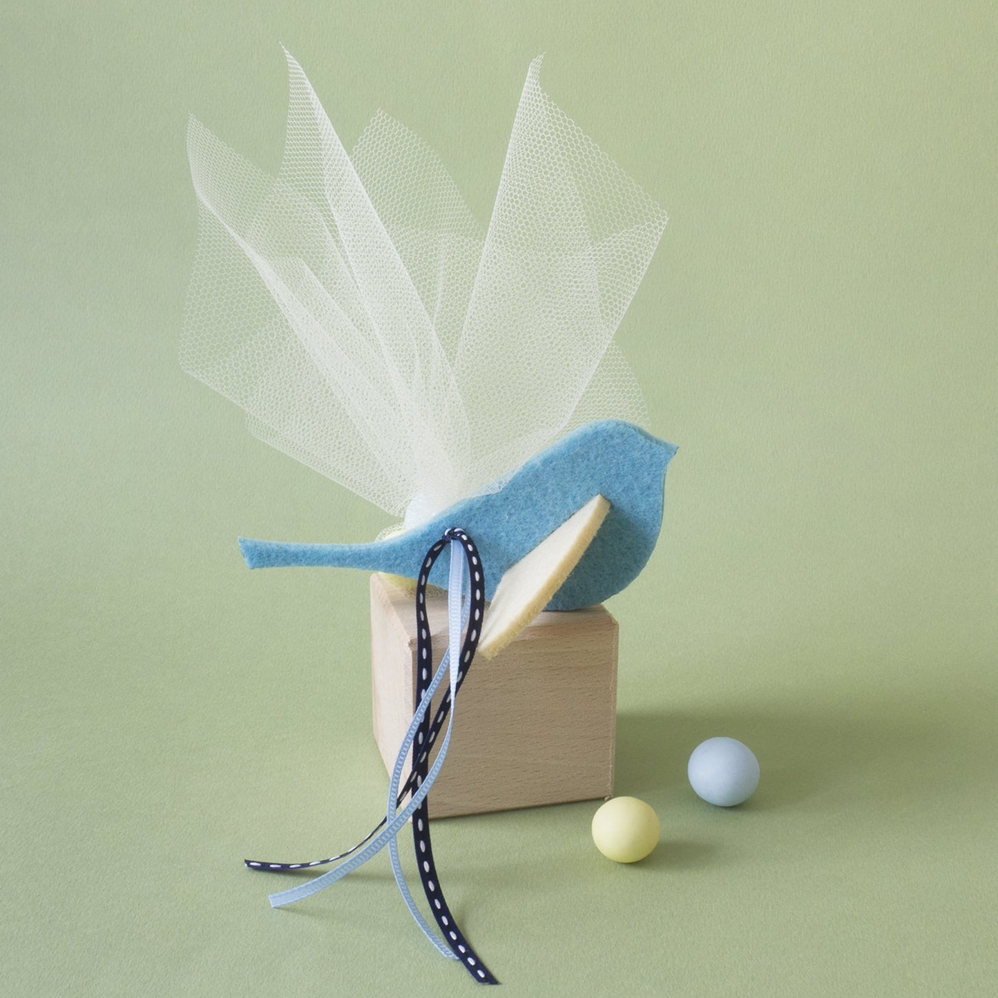 Christening favors - blue bird