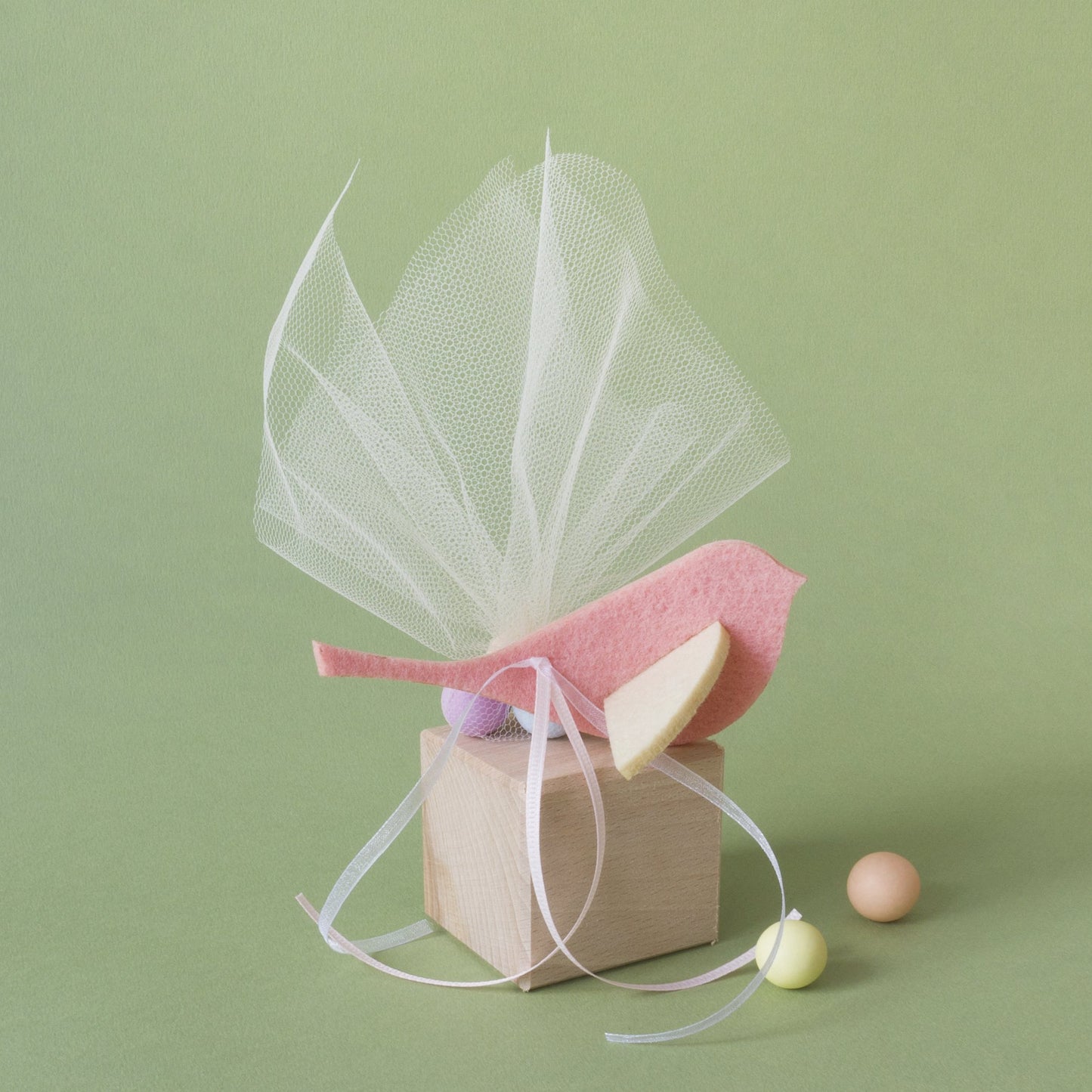 Christening favors - pink bird