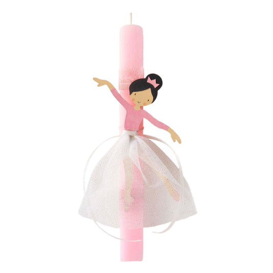 Λαμπάδα πριγκίπισσα σε ροζ αρωματικό κερί 